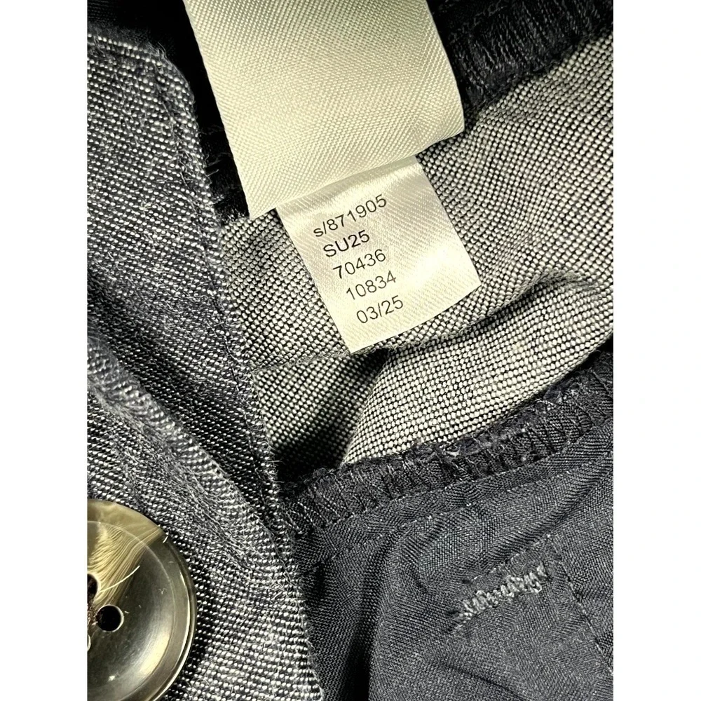 Ann Taylor Factory‎ Wide Leg Pants Womens 14 Gray Cotton Flat Front Casual